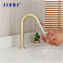 GobekUsa Brushed Gold Touch Sensor Basin Faucet - Automatic Bathroom Sink Mixer Tap
