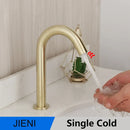 GobekUsa Brushed Gold Touch Sensor Basin Faucet - Automatic Bathroom Sink Mixer Tap