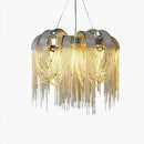 GobekUsa Aluminum Chain Arched Luxury Chandelier for Living Room Dining Room