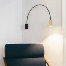 GobekUsa Modern Arched LED Wall Mount Light for Living Room, Metallic Wall Lighting Fixture