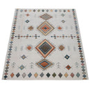 Modern Area Rug Boho Design with colorful Pattern in Cream