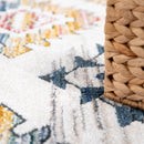 Modern Area Rug for Living Room Ethnic Boho Style in Cream