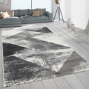 Modern Area Rug Mero Abstract Design - Black and White