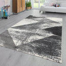 Modern Area Rug Mero Abstract Design - Black and White
