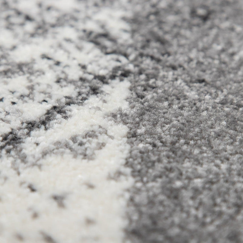 Modern Area Rug Mero Abstract Design - Black and White