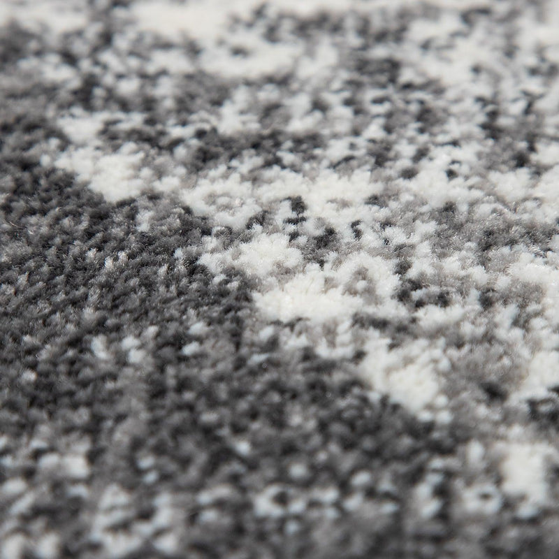 Modern Area Rug Mero Abstract Design - Black and White