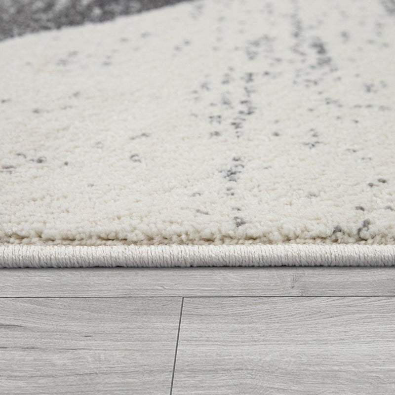 Modern Area Rug Mero Abstract Design - Black and White