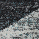 Modern Area Rug Mero Abstract Design - Grey Blue