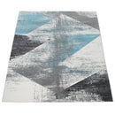 Modern Area Rug Mero Abstract Design - Grey Blue