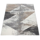 Modern Area Rug Mero Abstract Design - Grey White Brown
