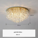 GobekUsa Crystal Steel LED Ceiling Chandelier, Modern Art Deco Lighting Fixture