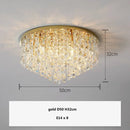 GobekUsa Crystal Steel LED Ceiling Chandelier, Modern Art Deco Lighting Fixture