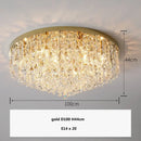 GobekUsa Crystal Steel LED Ceiling Chandelier, Modern Art Deco Lighting Fixture
