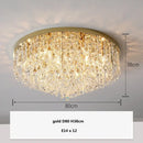 GobekUsa Crystal Steel LED Ceiling Chandelier, Modern Art Deco Lighting Fixture