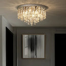 GobekUsa Crystal Steel LED Ceiling Chandelier, Modern Art Deco Lighting Fixture