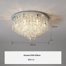 GobekUsa Crystal Steel LED Ceiling Chandelier, Modern Art Deco Lighting Fixture
