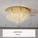 GobekUsa Crystal Steel LED Ceiling Chandelier, Modern Art Deco Lighting Fixture