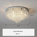 GobekUsa Crystal Steel LED Ceiling Chandelier, Modern Art Deco Lighting Fixture