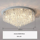 GobekUsa Crystal Steel LED Ceiling Chandelier, Modern Art Deco Lighting Fixture