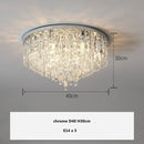 GobekUsa Crystal Steel LED Ceiling Chandelier, Modern Art Deco Lighting Fixture