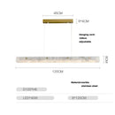 GobekUsa Art Deco Marble Steel Chandelier: Modern LED Black Gold Lighting for Dinning Room