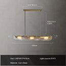 GobekUsa Art Glass Dining Table Chandelier: Modern Luxury LED Hanging Light Fixtures