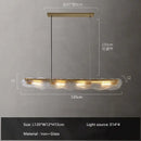 GobekUsa Art Glass Dining Table Chandelier: Modern Luxury LED Hanging Light Fixtures
