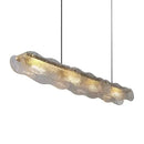 GobekUsa Art Glass Dining Table Chandelier: Modern Luxury LED Hanging Light Fixtures