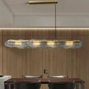 GobekUsa Art Glass Dining Table Chandelier: Modern Luxury LED Hanging Light Fixtures