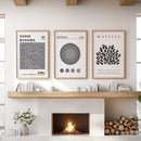 Black White Kusama, Matisse, Bauhaus Posters. Art Set of 3 by Wall Art Set