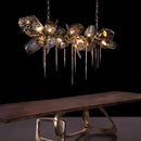 GobekUsa Crystal Duplex Chandelier: Modern Artistic Living Room Lighting