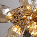 GobekUsa Crystal Duplex Chandelier: Modern Artistic Living Room Lighting