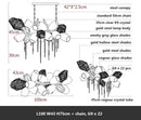 GobekUsa Crystal Duplex Chandelier: Modern Artistic Living Room Lighting