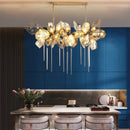 GobekUsa Crystal Duplex Chandelier: Modern Artistic Living Room Lighting