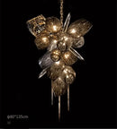 GobekUsa Crystal Duplex Chandelier: Modern Artistic Living Room Lighting