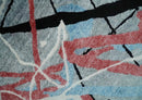 Modern Artistic Rug 8x10 Gray, Blue, Rust and Black Abstract Hand Knotted Bamboo Silk Area Rug by The Rug Decor