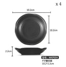 Modern asymmetrical black melamine plastic dipping sauce bowls dining by Decorbites