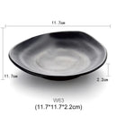 Modern asymmetrical black melamine plastic dipping sauce bowls dining by Decorbites
