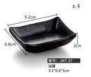 Modern asymmetrical black melamine plastic dipping sauce bowls dining by Decorbites