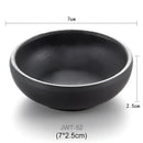 Modern asymmetrical black melamine plastic dipping sauce bowls dining by Decorbites