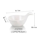 Modern asymmetrical black melamine plastic dipping sauce bowls dining by Decorbites