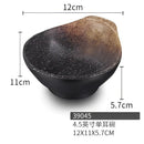 Modern asymmetrical black melamine plastic dipping sauce bowls dining by Decorbites