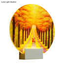 GobekUsa Yellow LED Wall Mounted Lamp: Modern Autumn Avenue Acrylic Mural Light with White Arm