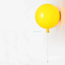 Modern balloon wall light yellow orange red bedroom sconce by Decorbites