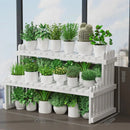 GobekUsa Modern Bamboo 2-Tier Plant Display Stand