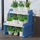 GobekUsa Modern Bamboo 2-Tier Plant Display Stand