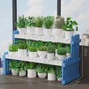 GobekUsa Modern Bamboo 2-Tier Plant Display Stand