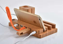 GobekUsa Bamboo Base 3-in-1 Charging Stand for Phone and Watch
