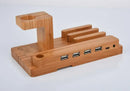 GobekUsa Bamboo Base 3-in-1 Charging Stand for Phone and Watch