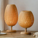 GobekUsa Bamboo Weave Table Lamp - Modern Bedside Light